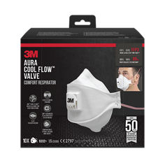 3M 9332-10 Aura Disposable Particulate  Respirator Valved Ffp3, 10 Each
