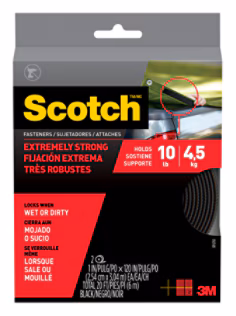 Scotch™ Extreme Fasteners RF6761, Black,1 in x 10 ft