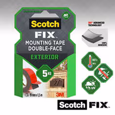 3M 411-1915-P Exterior Double-Sided Mounting Tape ,19mm x1,5m