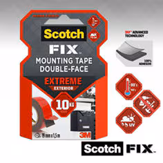 PT1100-1915-P, Double-Sided Extreme Exterior Mounting Tape 19 mm x 1,5 m, 1 Roll/Pack