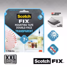 3M 4910C-1915-P Scotch Transparent Mounting Tape 19mmX1,5m